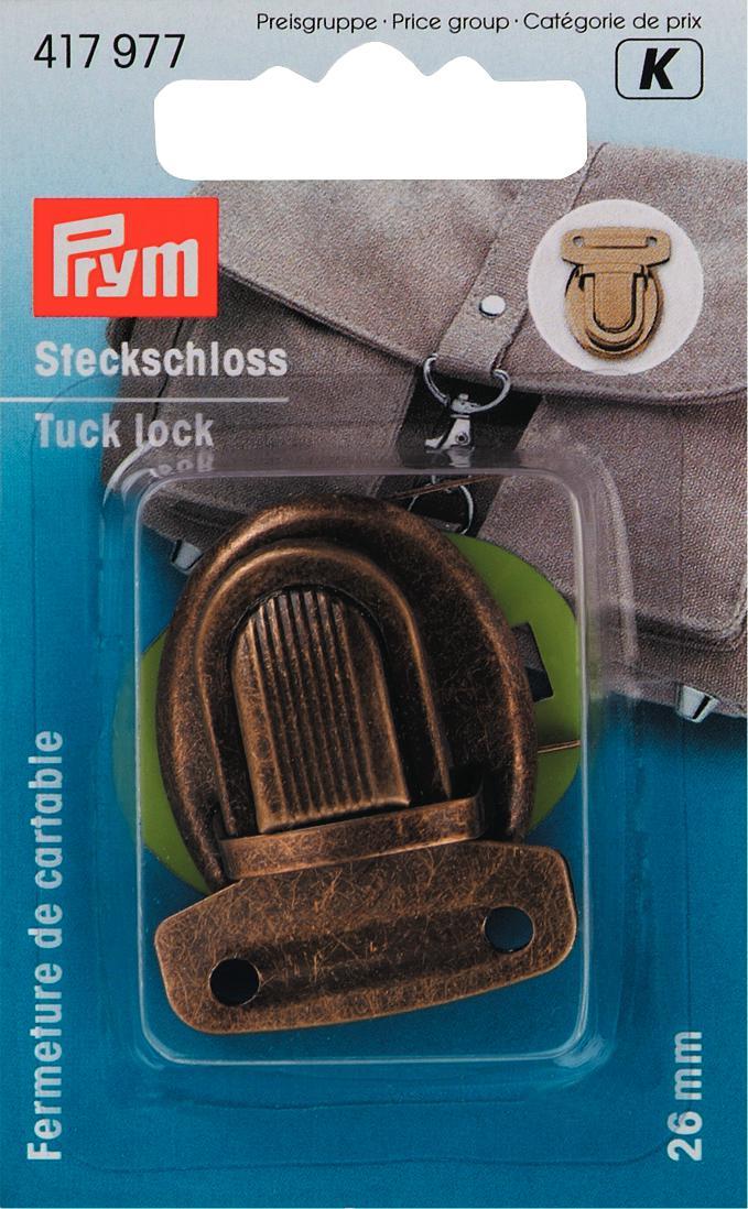 Prym 26mm antique brass tuck lock